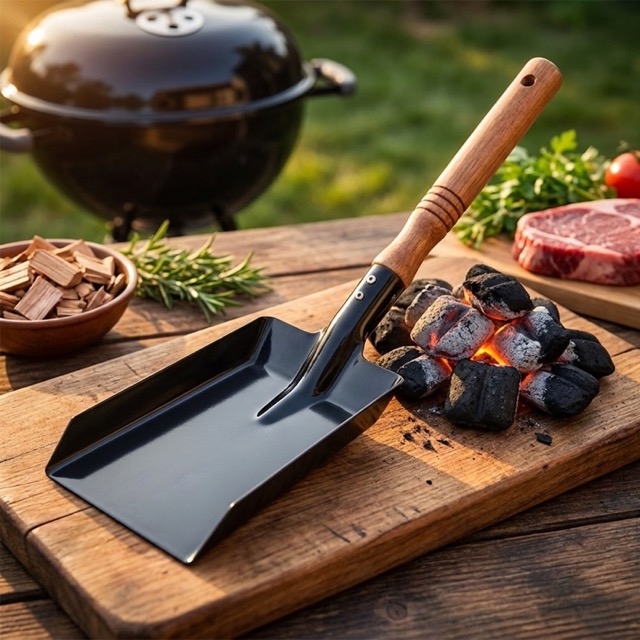 BBQ лопатка от желязо с дървена дръжка – 40 см