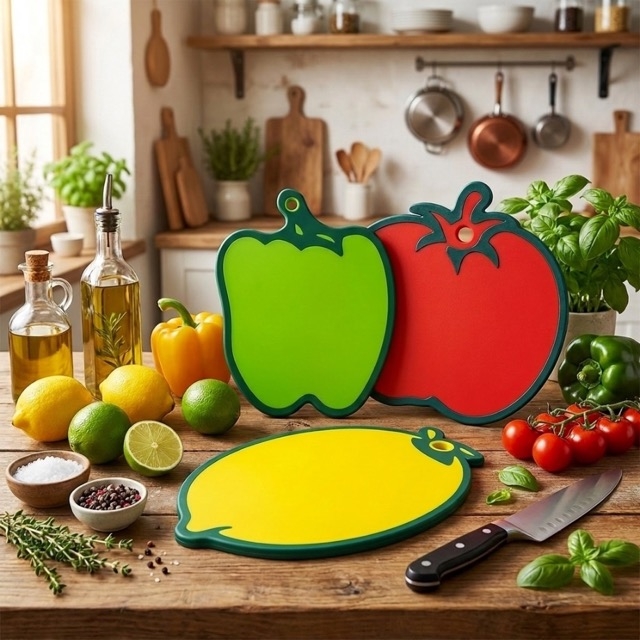 Цветна кухненска дъска във форма на плод или зеленчук – за по-вкусно настроение в кухнята