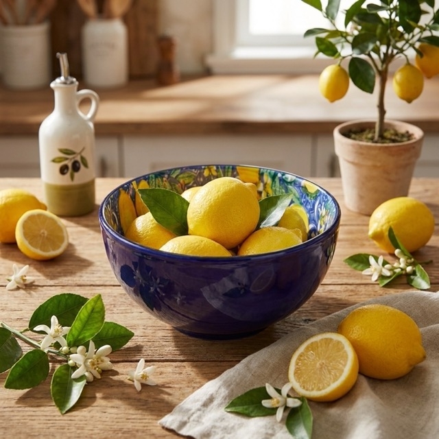 Керамична купа за сервиране TOSCANA с лимони