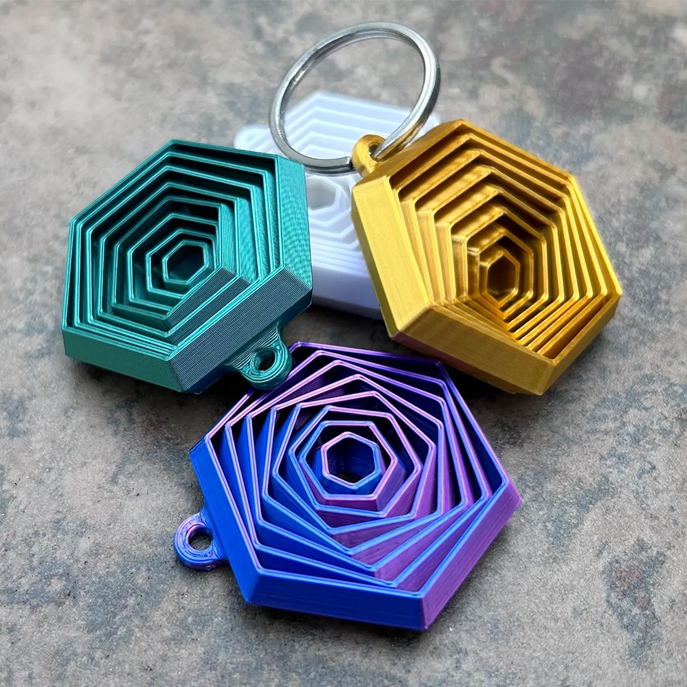 Ключодържател Hexagon Fidget за релаксация и забавление
