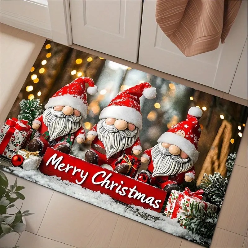 Коледен килим с джуджета Merry Christmas