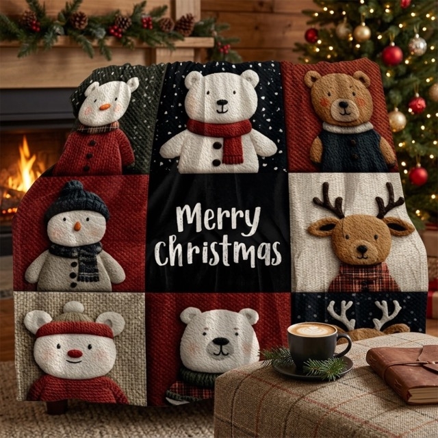 Коледно одеяло Merry Christmas