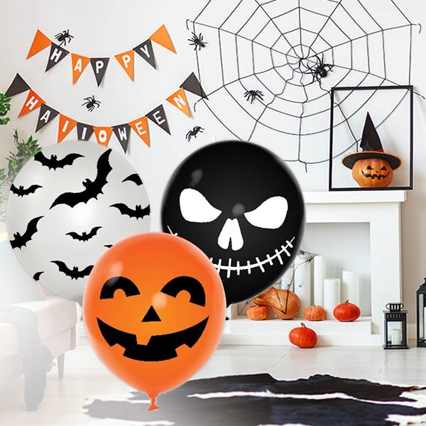 Комплект 8 броя парти балони Halloween