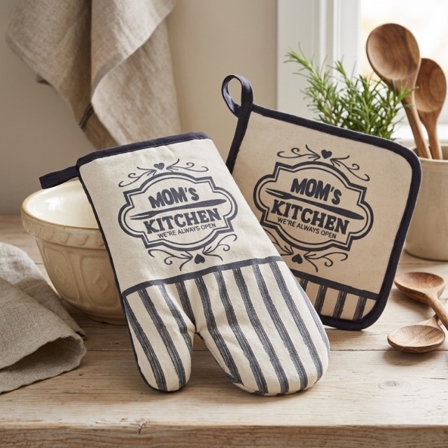Комплект кухненска ръкавица и ръкохватка Mom's Kitchen