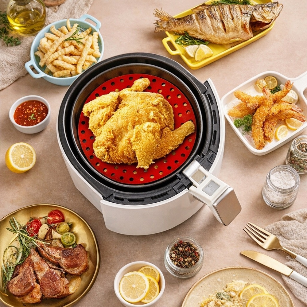 Кръгла силиконова подложка за Air Fryer