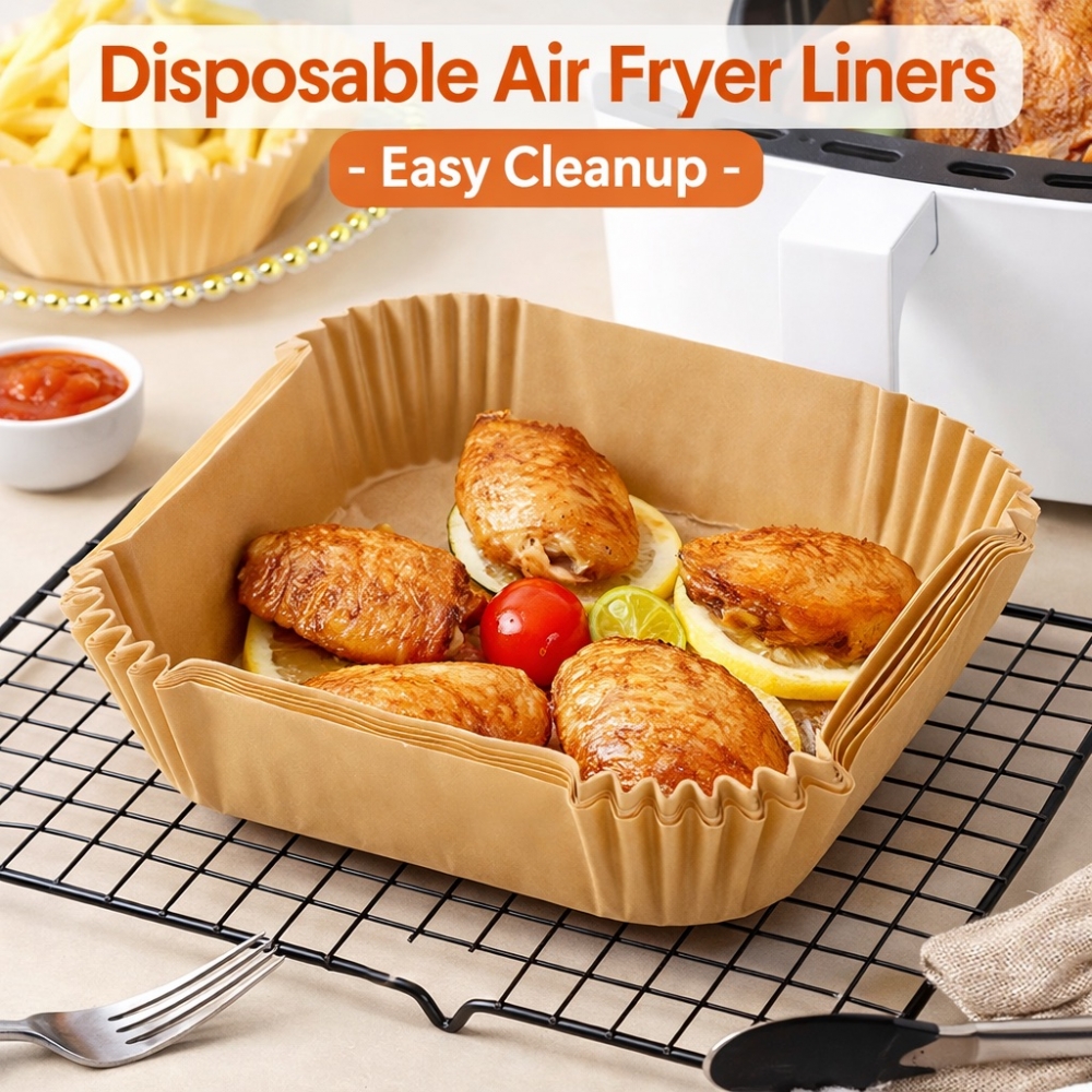 Квадратни хартиени кошнички за печене за Air Fryer