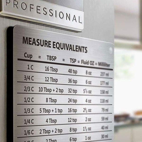 Магнит за хладилник с точни мерки Stainless Steel Measure Equivalents Magnet