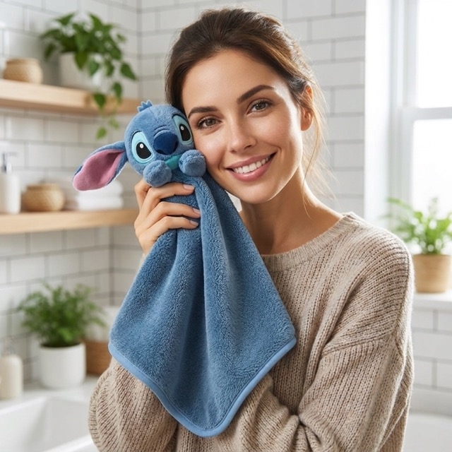 Мека и пухкава кърпа за ръце Stitch