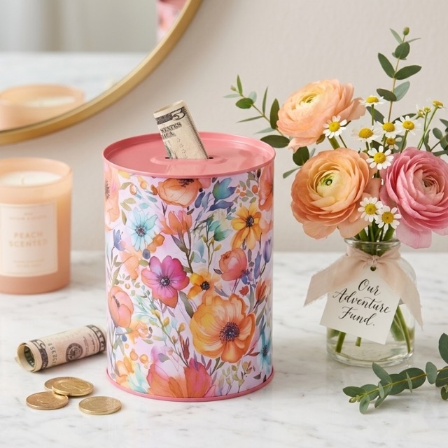 Метална касичка „Floral“