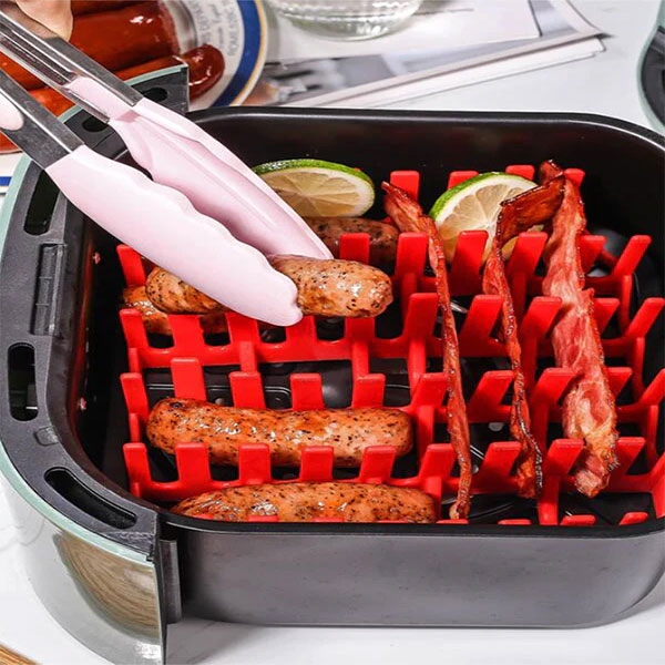 Оребрена силиконова подложка за печене в Air Fryer