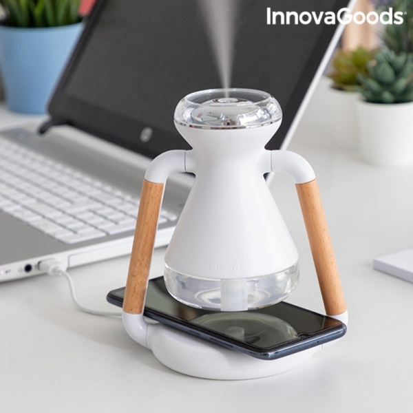 ОВЛАЖНИТЕЛ, АРОМАТИЗАТОР И БЕЗЖИЧНО ЗАРЯДНО УСТРОЙСТВО 3 В 1 MISVOLT INNOVAGOODS