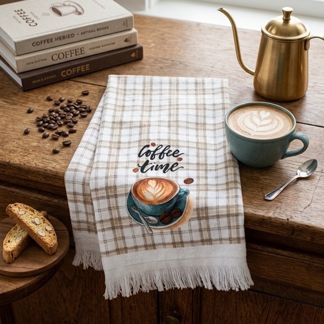 Памучна кухненска кърпа „Coffee Time“