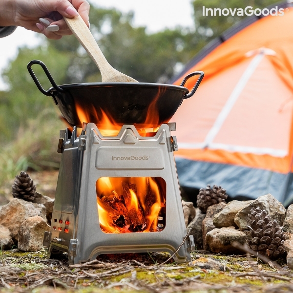 РАЗГЛОБЯЕМА СТОМАНЕНА ПЕЧКА ЗА КЪМПИНГ FLAMET INNOVAGOODS