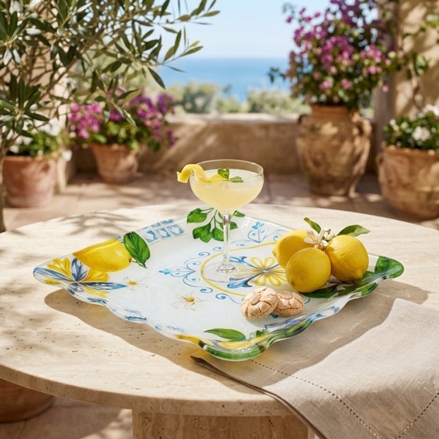 Стъклен съд за сервиране „Summer Lemon“